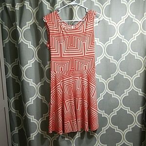 mi ami geometric print dress